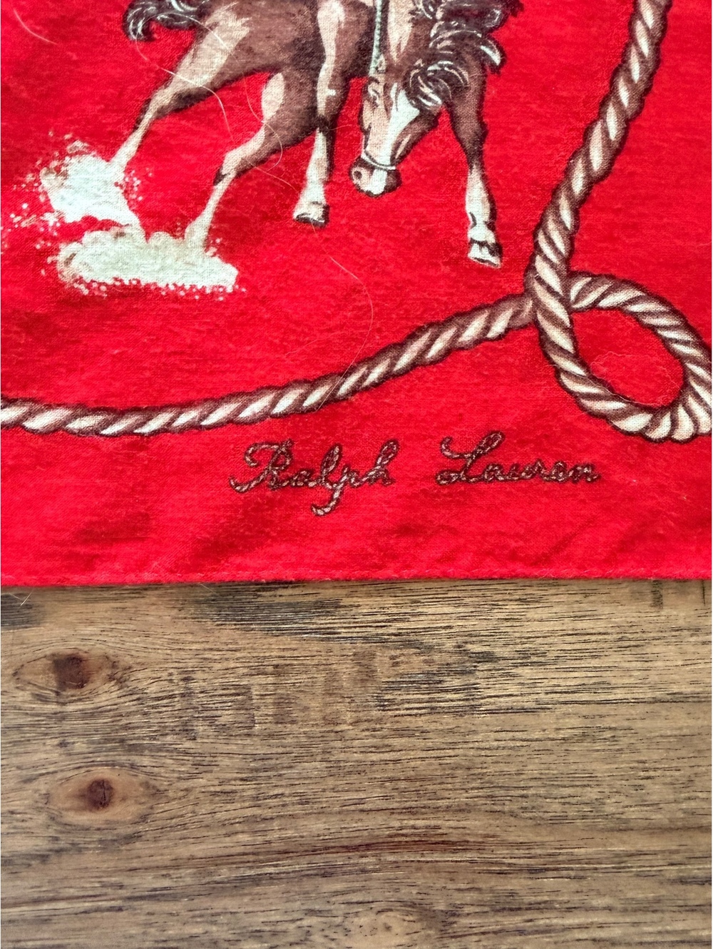Ralph Lauren Western Themed Red Bandana Scarf - Picture 3 of 4